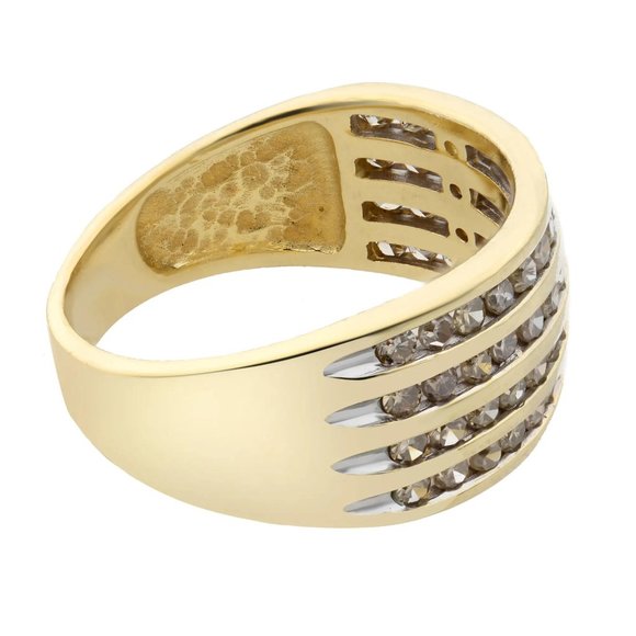 1.00Cttw Round Cut Diamond Ladies Band Ring 10K Yellow Gold Size 7.25 - Picture 6 of 6